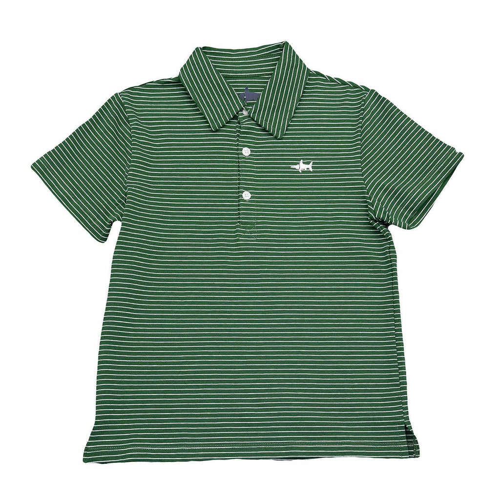 Banks Polo Green/White Stripe
