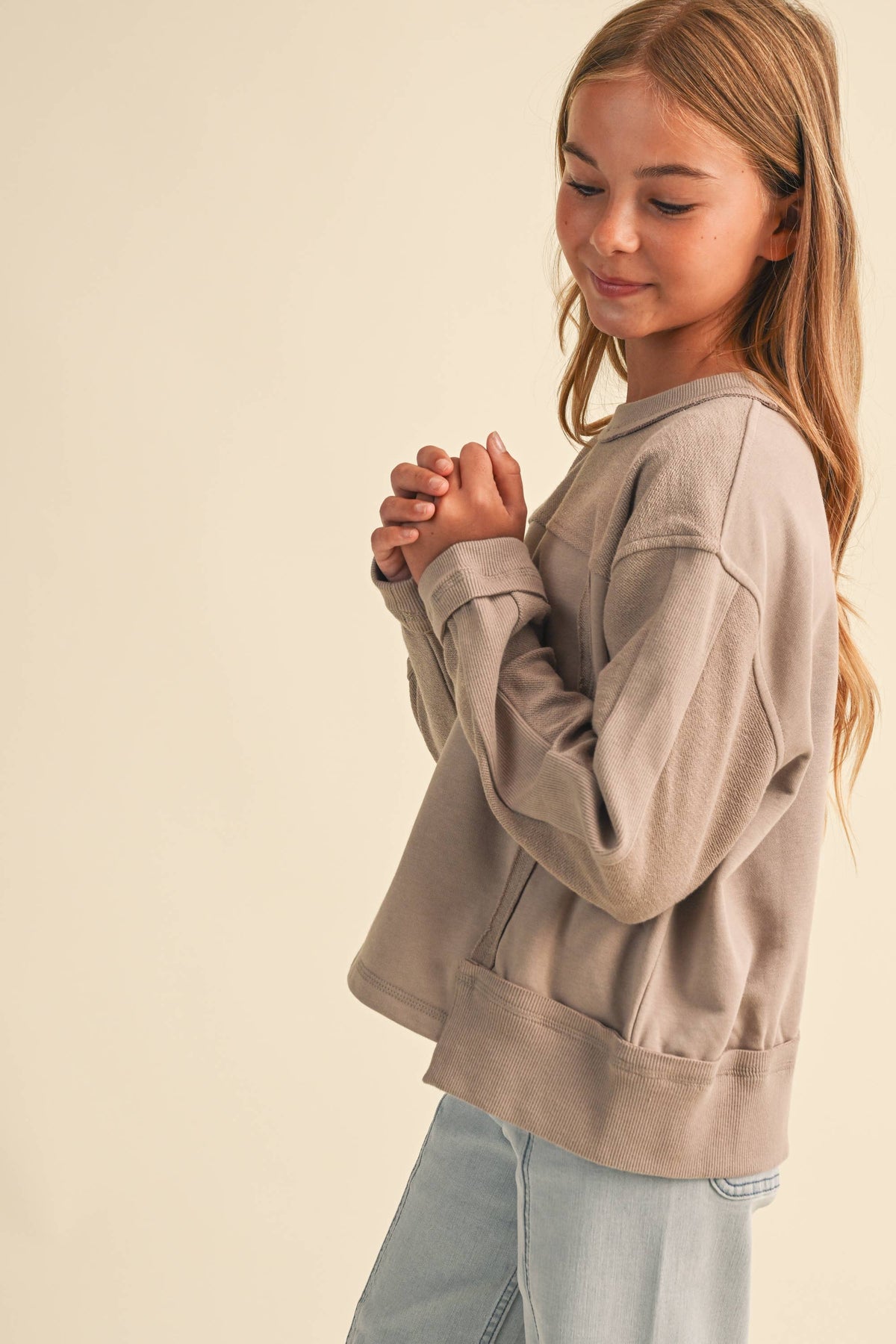 TWEEN KIDS GIRLS CREW NECK SWEATSHIRT