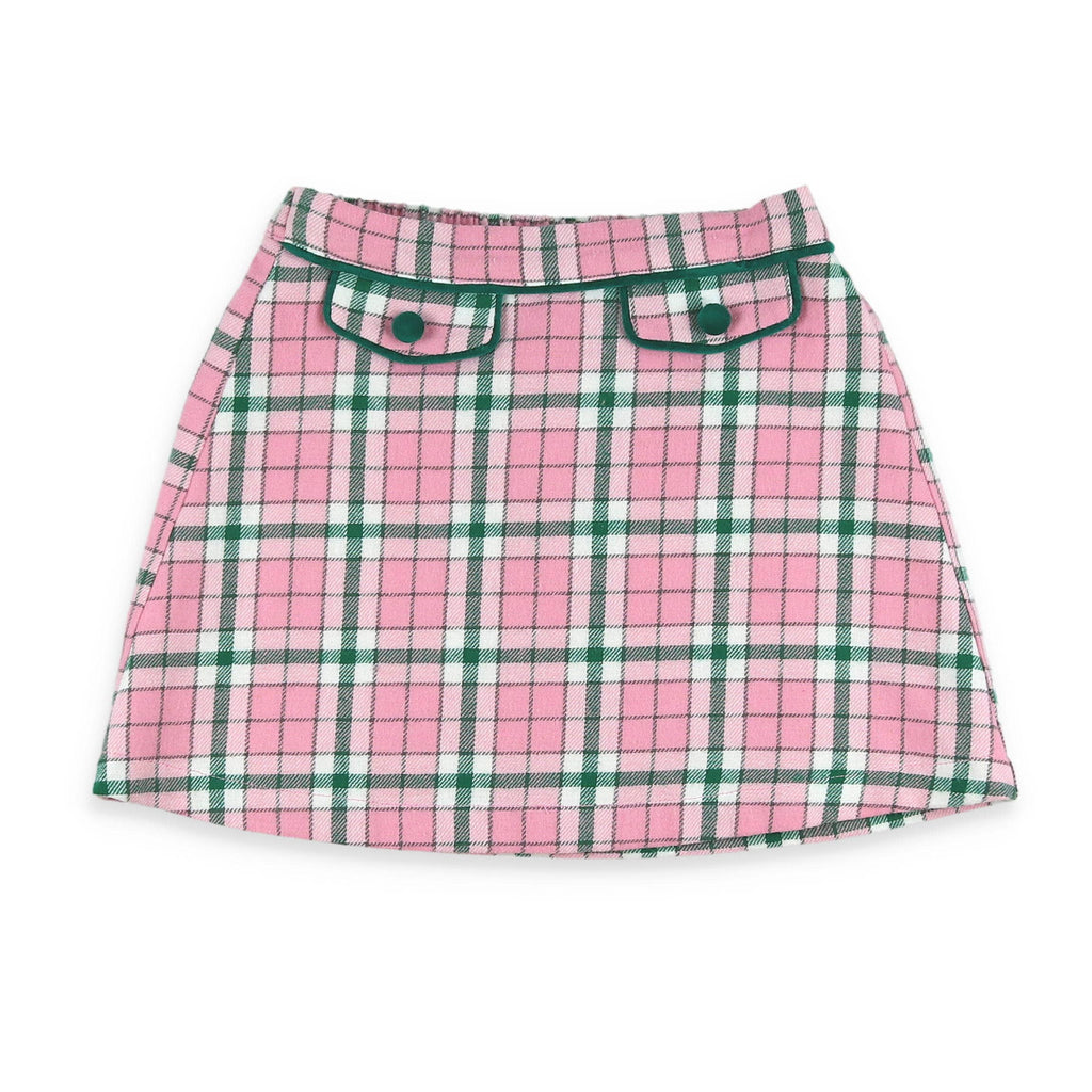 Pink Plaid Skirt