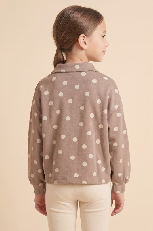 Sunday Stroll Polka Dot Pullover
