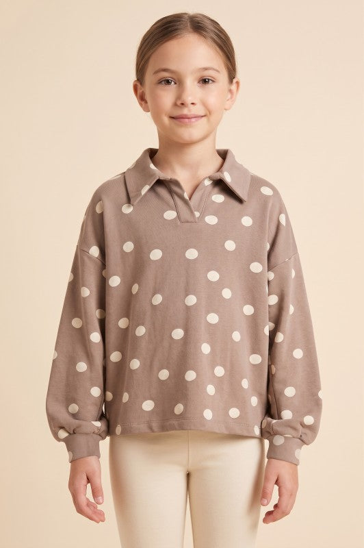 Sunday Stroll Polka Dot Pullover